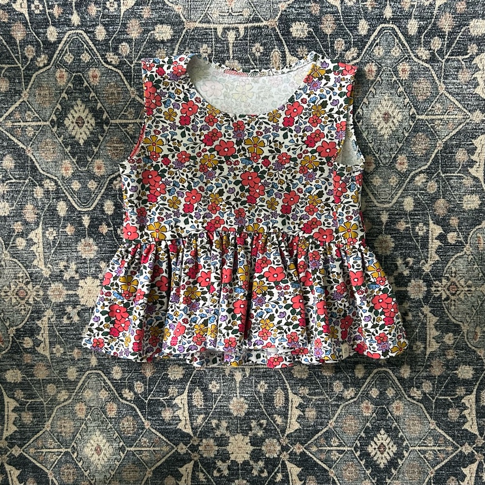 Little Road Co. Floral Peplum Top - Size 5